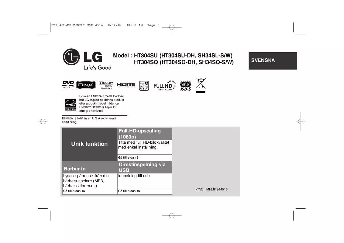 Mode d'emploi LG HT304SU