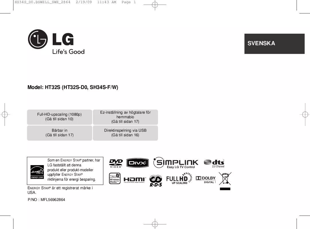 Mode d'emploi LG HT32S