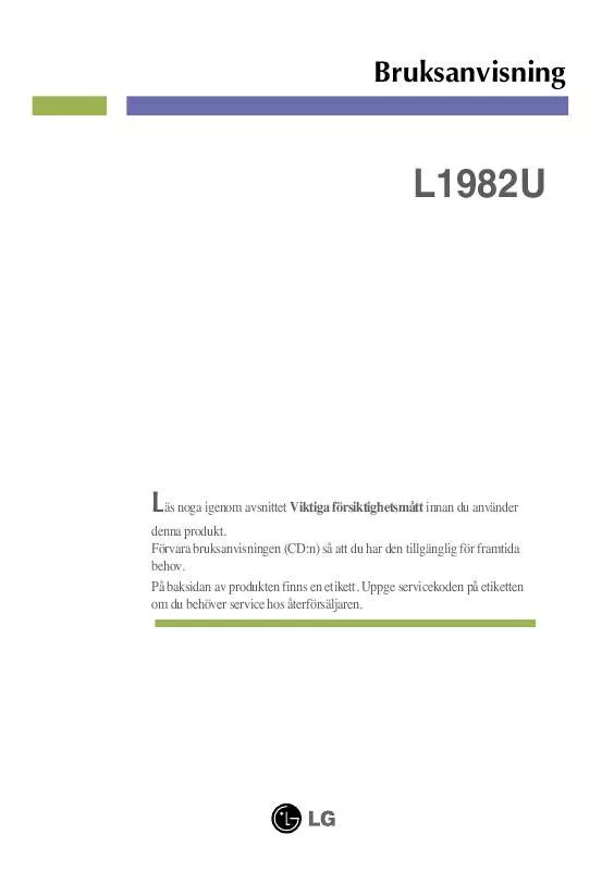 Mode d'emploi LG L1982U
