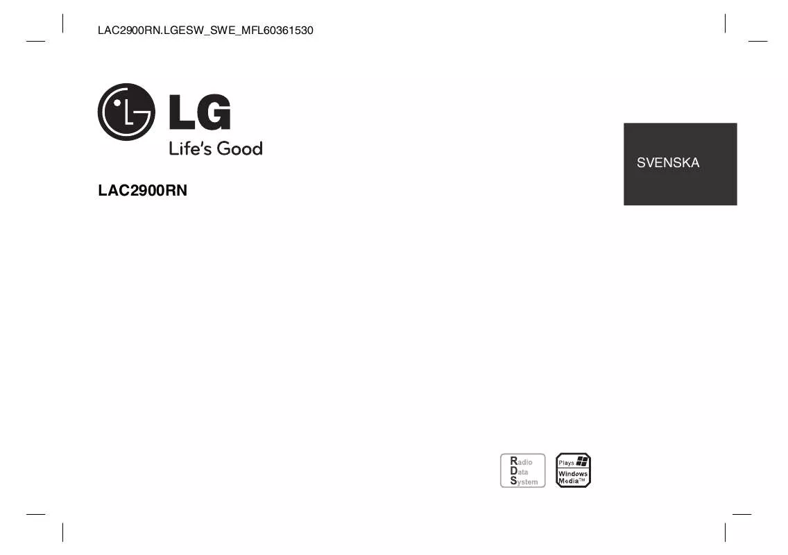 Mode d'emploi LG LAC-2900RN