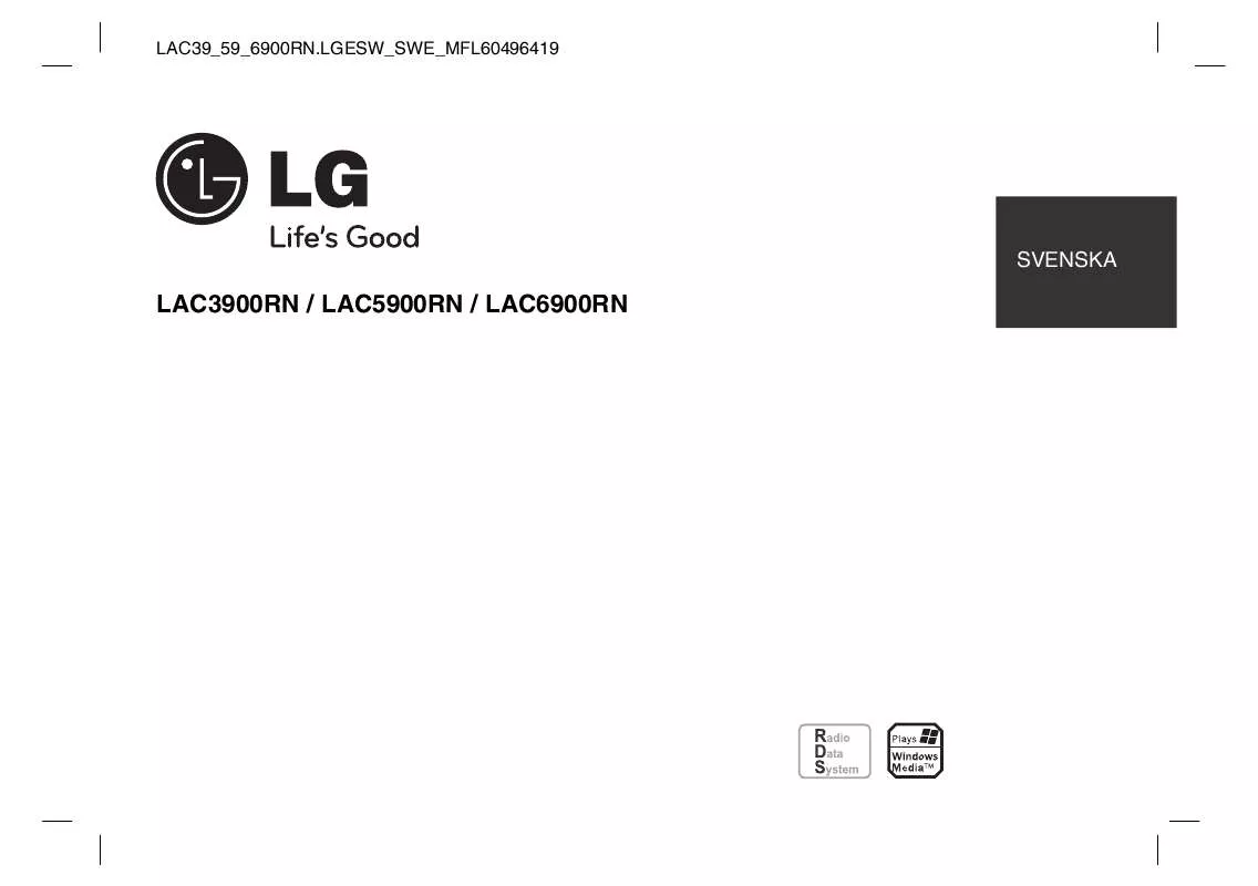 Mode d'emploi LG LAC-3900RN