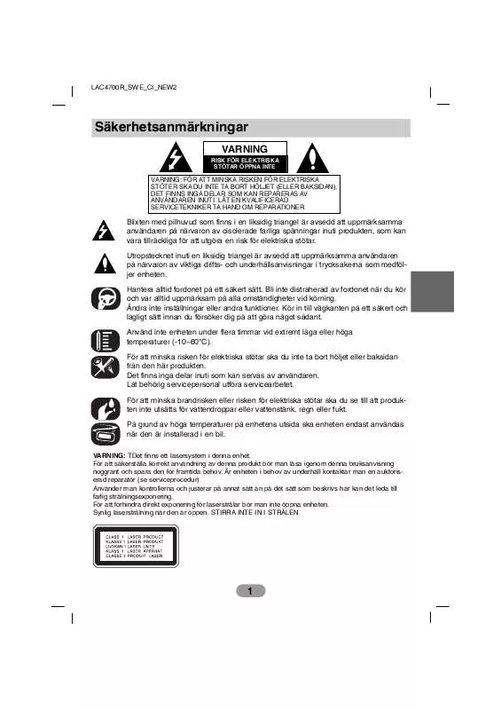 Mode d'emploi LG LAC-4700R