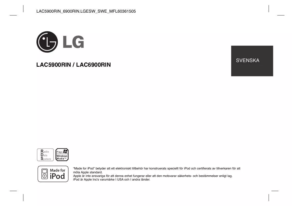 Mode d'emploi LG LAC-5900RIN