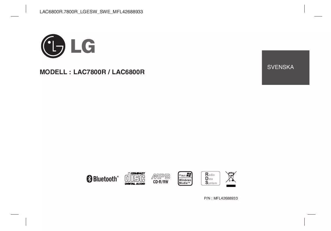 Mode d'emploi LG LAC-7800R