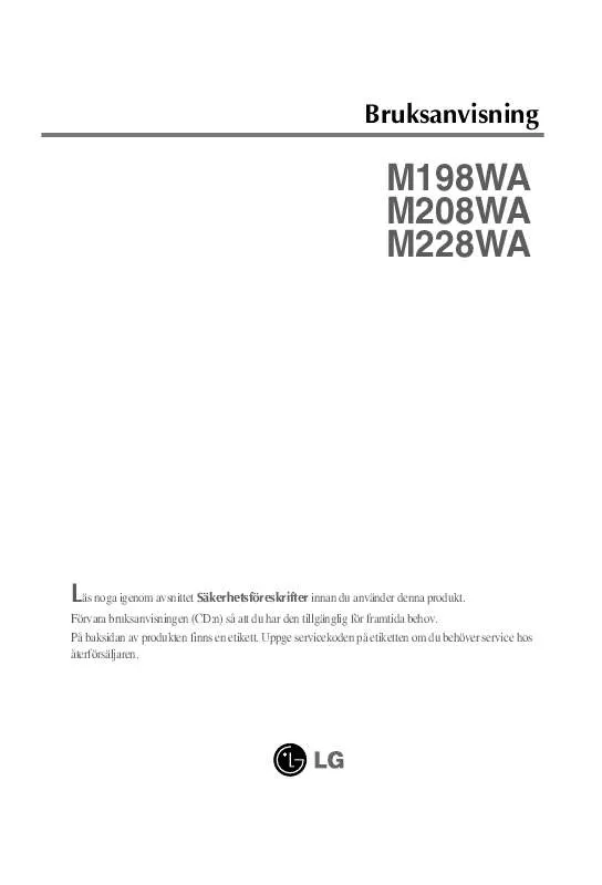 Mode d'emploi LG M208WA