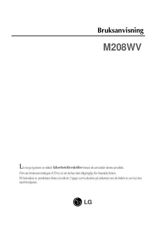 Mode d'emploi LG M208WV