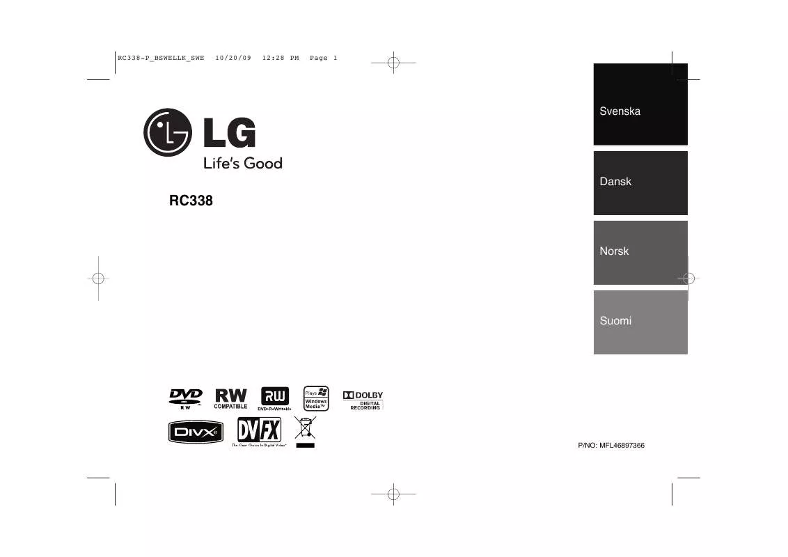 Mode d'emploi LG RC-338