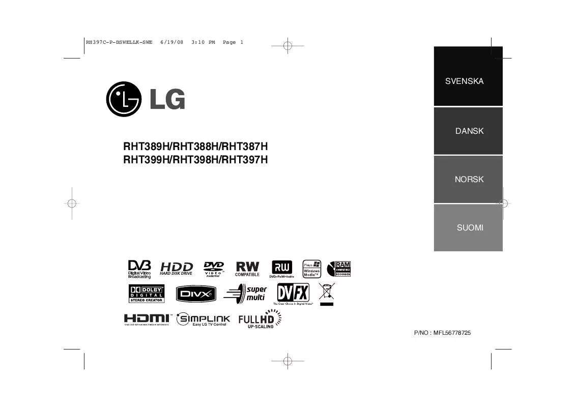 Mode d'emploi LG RHT397H