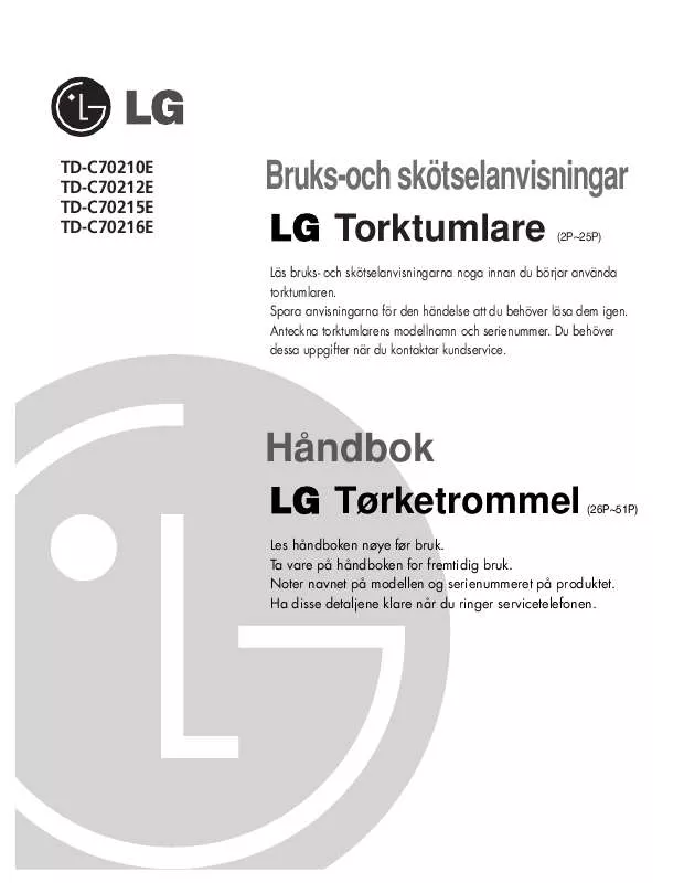 Mode d'emploi LG TD-C70212E