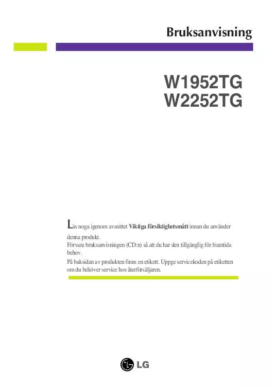 Mode d'emploi LG W2252TG