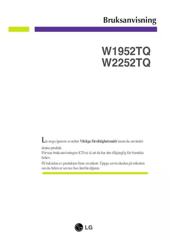 Mode d'emploi LG W2252TQ