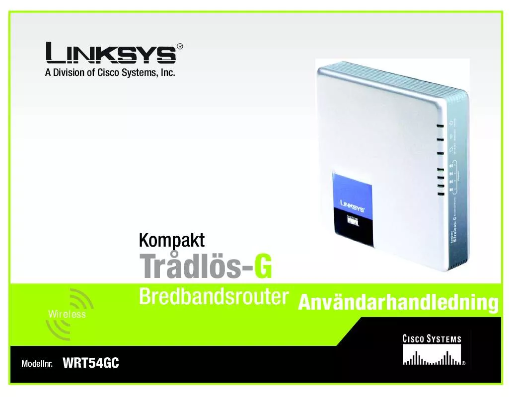 Mode d'emploi LINKSYS WRT54GC