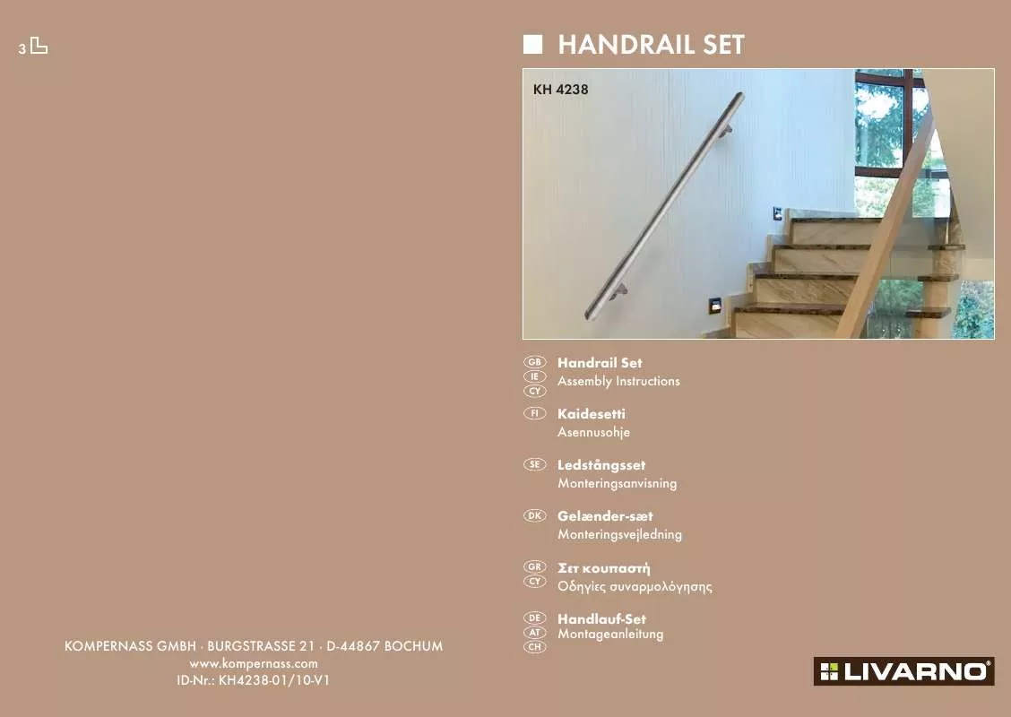 Mode d'emploi LIVARNO KH 4238 HANDRAIL SET