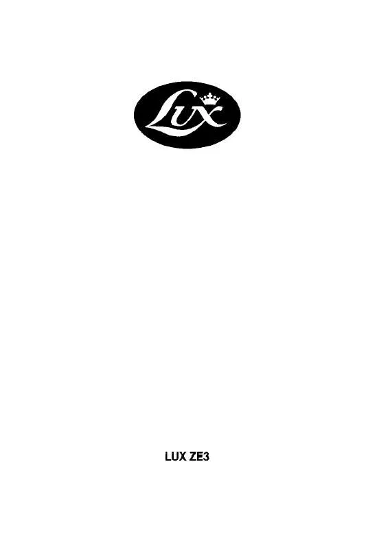 Mode d'emploi LUX ZE3 100-110V