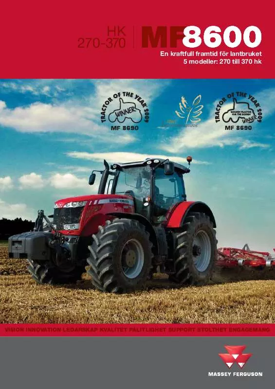 Mode d'emploi MASSEY FERGUSON 8600