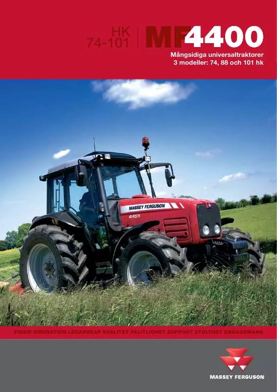 Mode d'emploi MASSEY FERGUSON MF4400