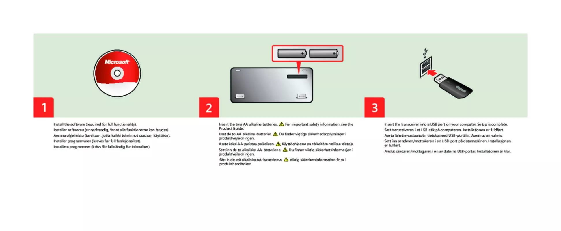 Mode d'emploi MICROSOFT WIRELESS KEYBOARD 3000