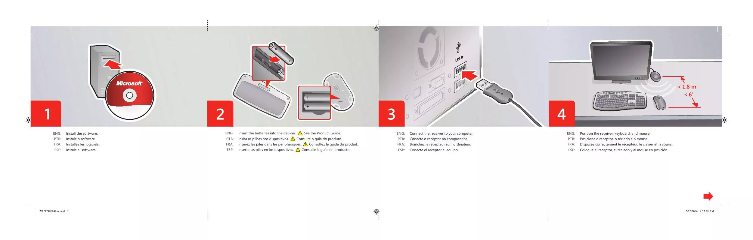 Mode d'emploi MICROSOFT WIRELESS LASER DESKTOP 4000