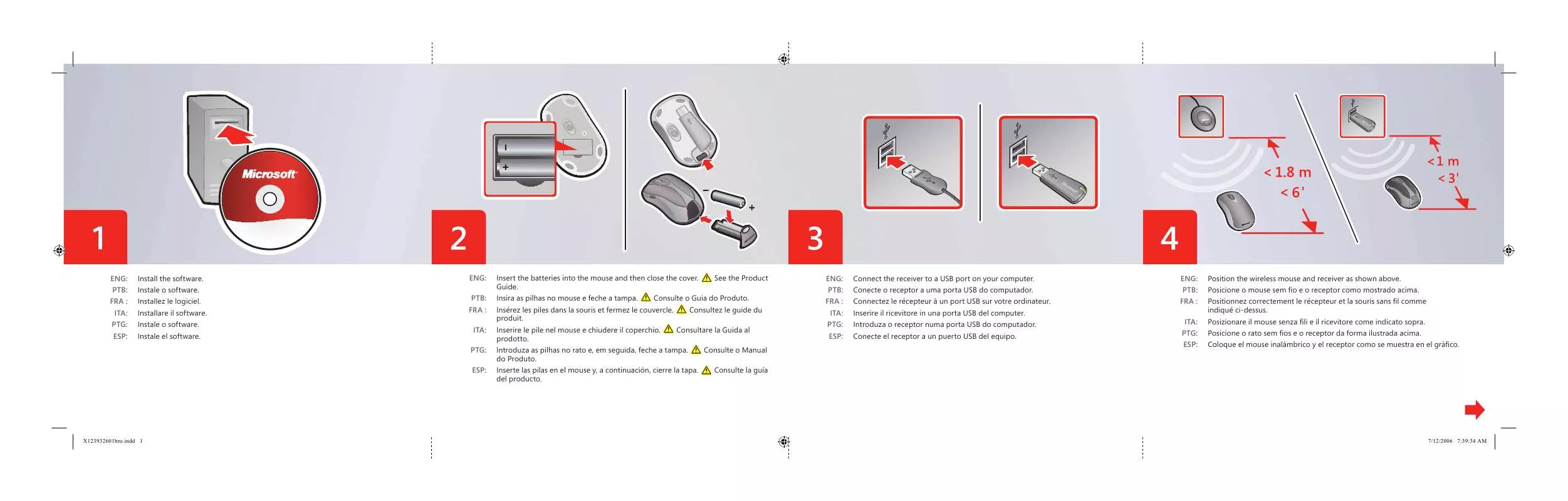 Mode d'emploi MICROSOFT WIRELESS LASER MOUSE 6000