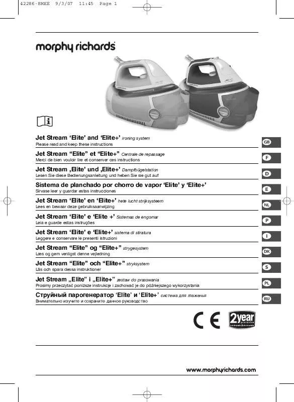 Mode d'emploi MORPHY RICHARDS JET STREAM ELITE