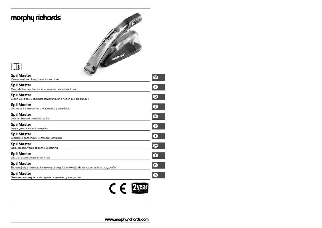 Mode d'emploi MORPHY RICHARDS SPILLMASTER