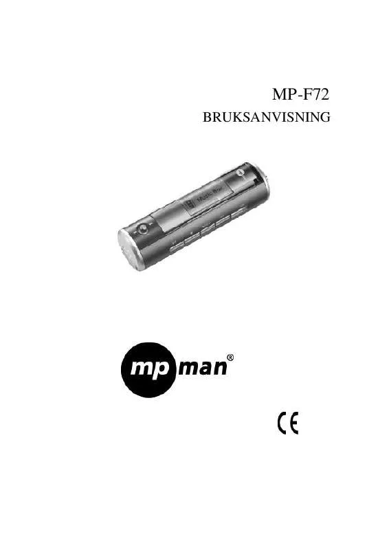 Mode d'emploi MPMAN MP-F72