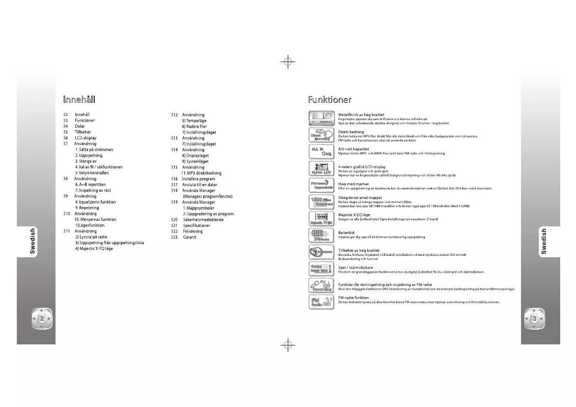 Mode d'emploi MPMAN MP-F75