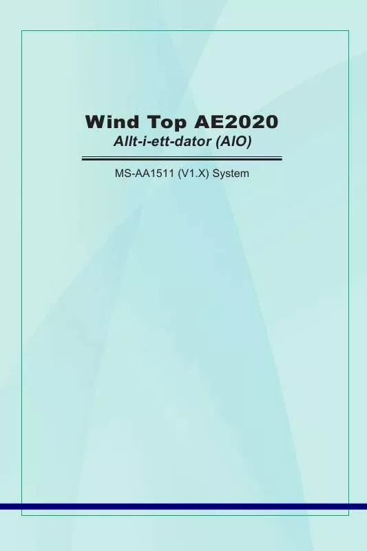 Mode d'emploi MSI WIND TOP AE2020