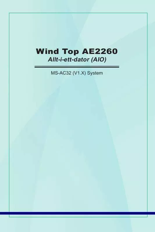 Mode d'emploi MSI WIND TOP AE2260