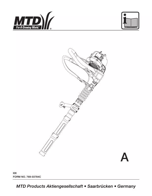 Mode d'emploi MTD 2-STROKE BACKPACK BLOWER