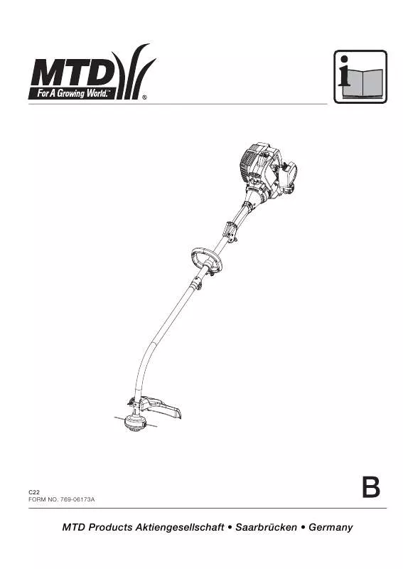 Mode d'emploi MTD 2-STROKE TRIMMER 500