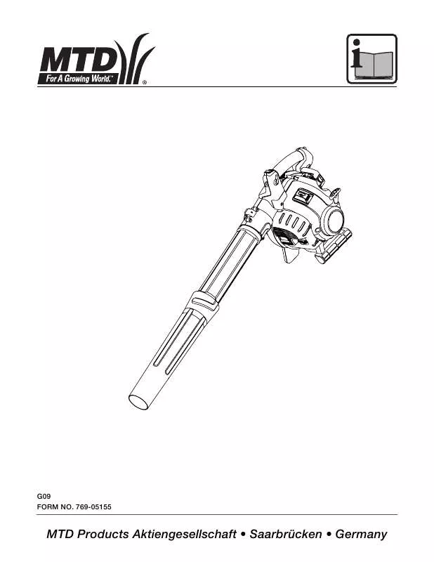 Mode d'emploi MTD 4-STROKE BLOWER