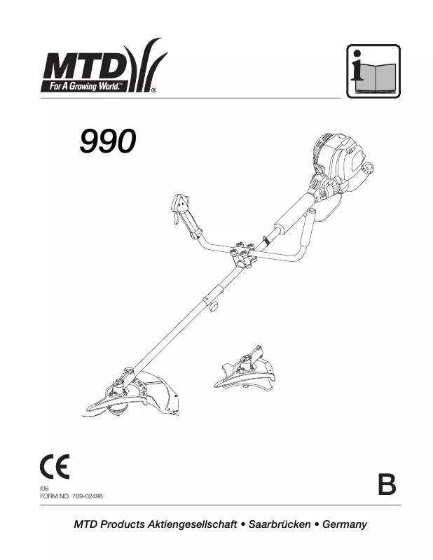 Mode d'emploi MTD 4-STROKE TRIMMER 990