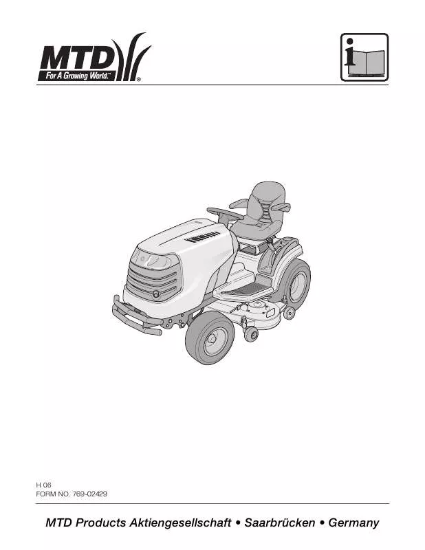 Mode d'emploi MTD CUBCADET 2000