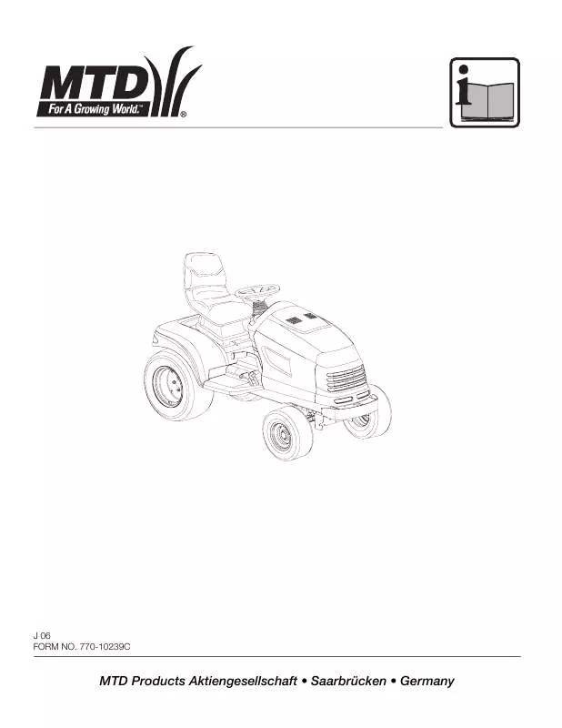 Mode d'emploi MTD CUBCADET 3000 BASIC UNIT