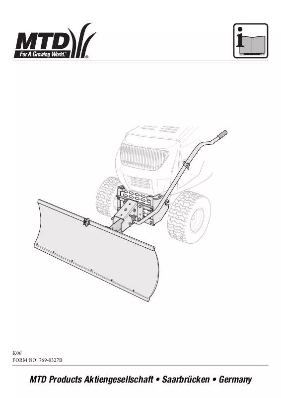 Mode d'emploi MTD DOZER BLADE FASTATTACHTM 48, 49, 500, 600, 700