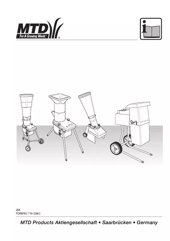 Mode d'emploi MTD ELECTRIC SHREDDER