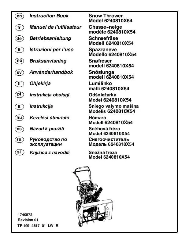 Mode d'emploi MURRAY 6240810X54