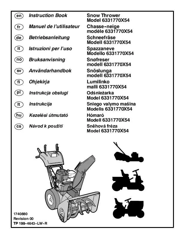 Mode d'emploi MURRAY 6331770X54