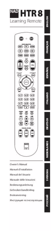 Mode d'emploi NAD HTR8 LEARNING REMOTE CONTROL