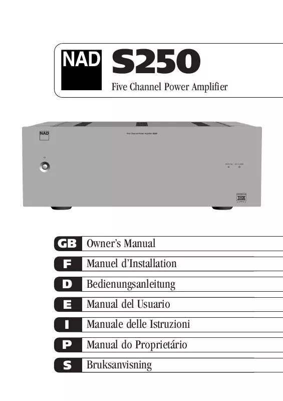 Mode d'emploi NAD S250