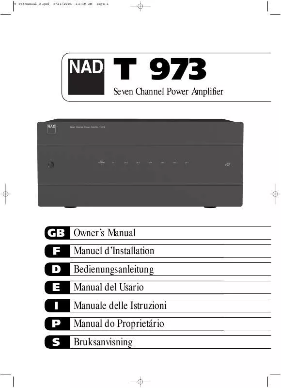 Mode d'emploi NAD T973