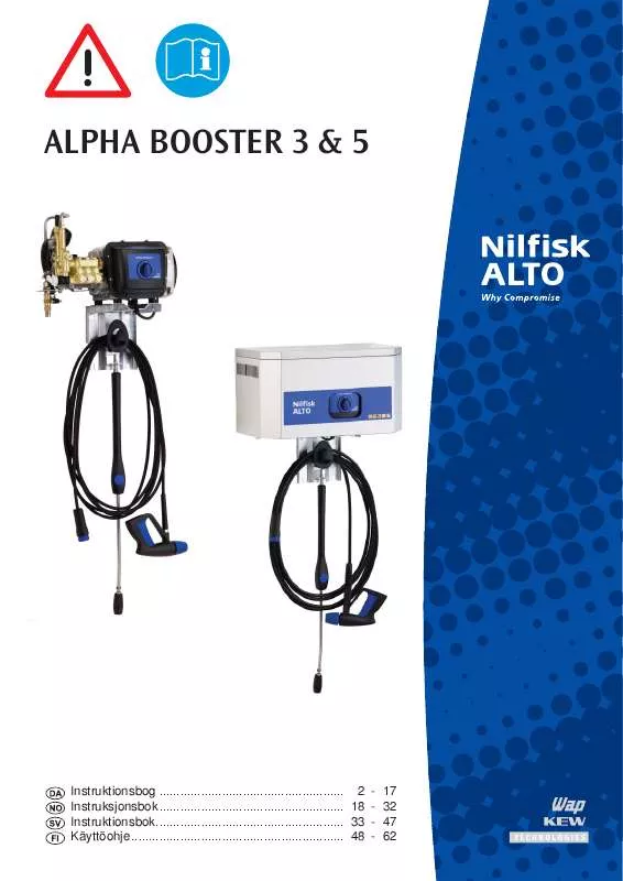 Mode d'emploi NILFISK ALPHA BOOSTER 5