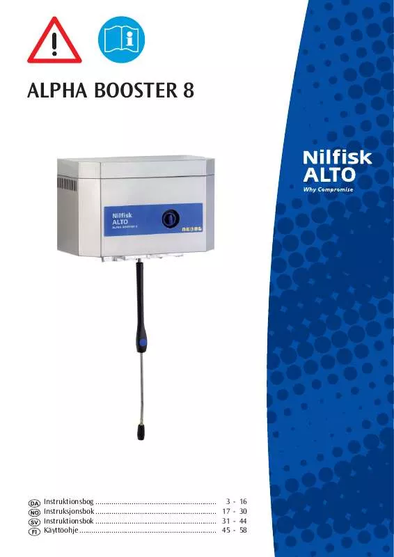 Mode d'emploi NILFISK ALPHA BOOSTER