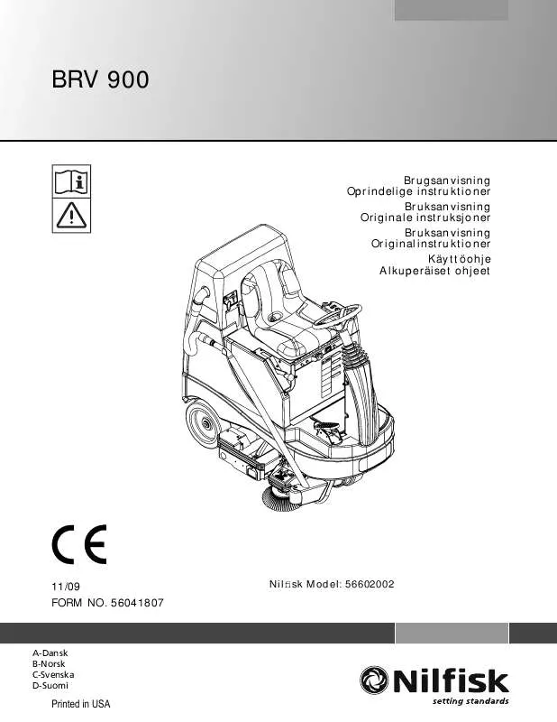 Mode d'emploi NILFISK BRV 900