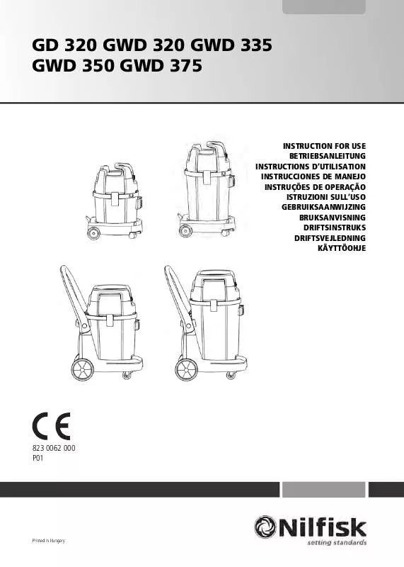 Mode d'emploi NILFISK GWD 335