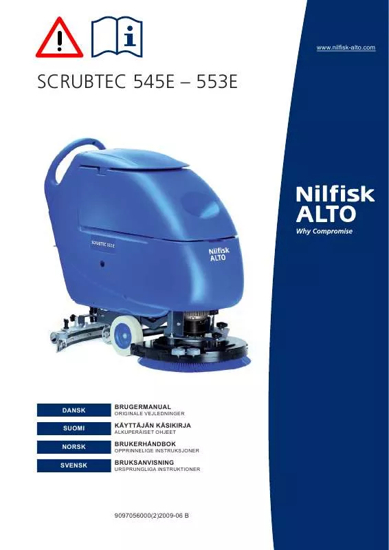 Mode d'emploi NILFISK SCRUBTEC 545E