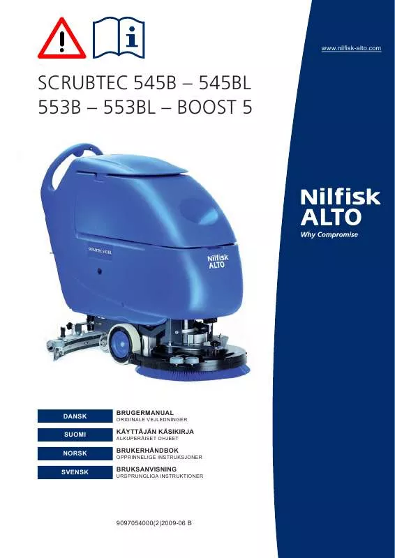 Mode d'emploi NILFISK SCRUBTEC 553B