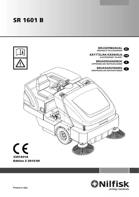 Mode d'emploi NILFISK SR 1601 B