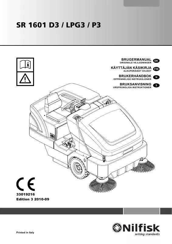 Mode d'emploi NILFISK SR 1601 LPG3